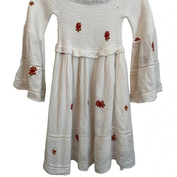 Free People Counting Daisies Embroidered Off-the-Shoulder Smock Dress - Picture 5 of 9